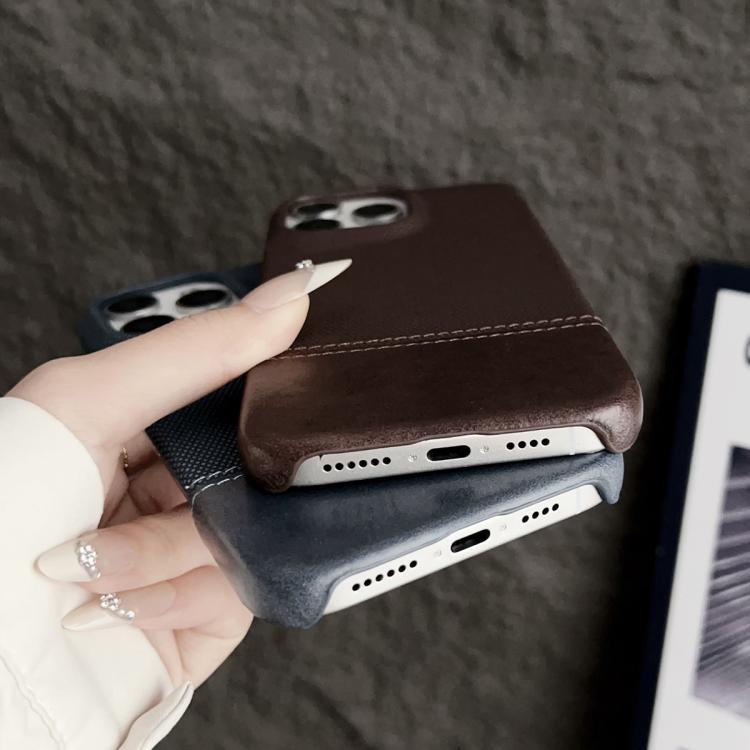 For iPhone 17 Pro Stitching Cloth MagSafe Magnetic PC Hybrid PU Phone Case(Black) - iPhone 17 Pro Cases by buy2fix | Online Shopping UK | buy2fix