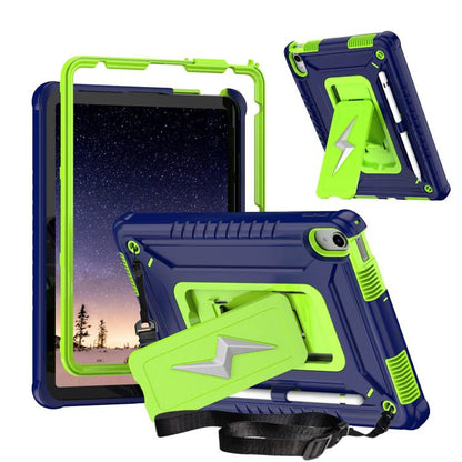 For iPad 2025 / 2022 Armor Bolt Shape Holder Silicone Hybrid PC Tablet Case(Navy Blue Olivine) - iPad 2025 / 2022 Cases by buy2fix | Online Shopping UK | buy2fix
