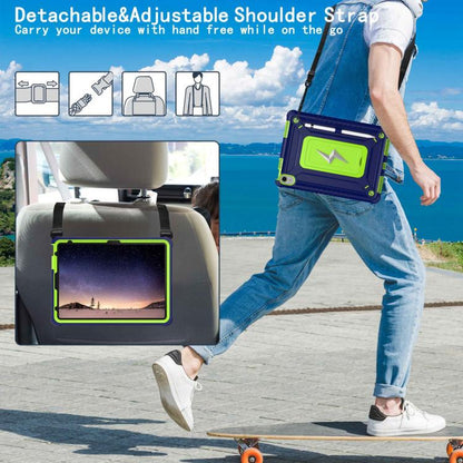 For iPad 2025 / 2022 Armor Bolt Shape Holder Silicone Hybrid PC Tablet Case(Navy Blue Olivine) - iPad 2025 / 2022 Cases by buy2fix | Online Shopping UK | buy2fix