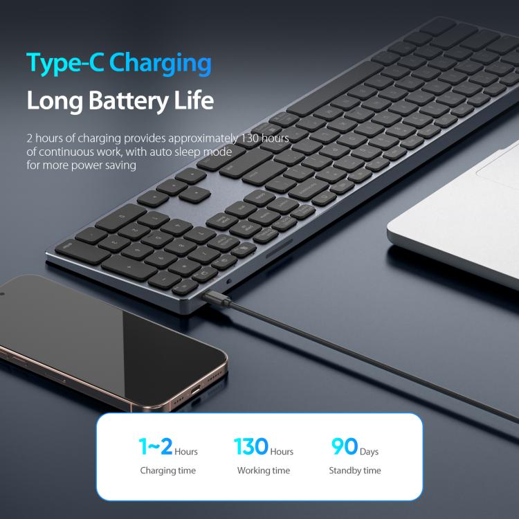 DUX DUCIS LK Series Portable Universal Wireless Keyboard(Black) - Wireless Keyboard by DUX DUCIS | Online Shopping UK | buy2fix