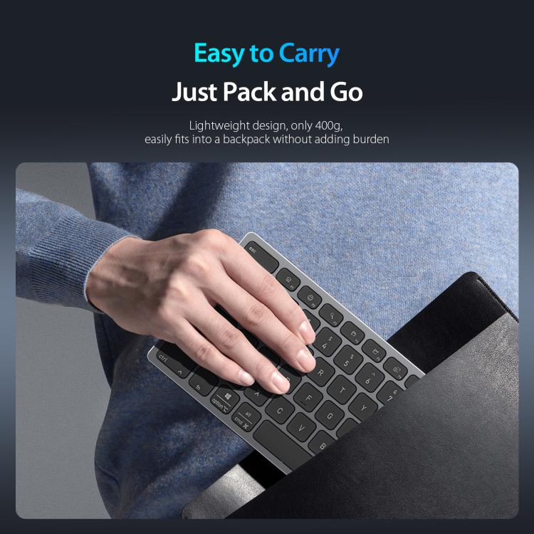 DUX DUCIS LK Series Portable Universal Wireless Keyboard(Black) - Wireless Keyboard by DUX DUCIS | Online Shopping UK | buy2fix