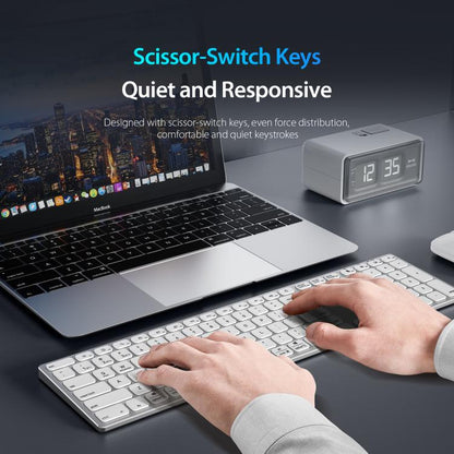 DUX DUCIS LK Series Portable Universal Wireless Keyboard(White) - Wireless Keyboard by DUX DUCIS | Online Shopping UK | buy2fix