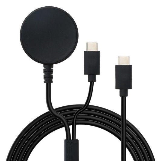 For Samsung Watch Series / Type-C Port Phone 20V 3A 60W 2 in 1 Magnetic Charging Cable, Length: 1.5m(Black) - Charger by buy2fix | Online Shopping UK | buy2fix