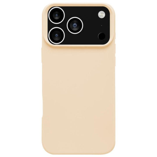 For iPhone 18 Pro Max / 17 Pro Max Dopamine Simple Imitation Liquid Silicone Phone Case(Cream Yellow)