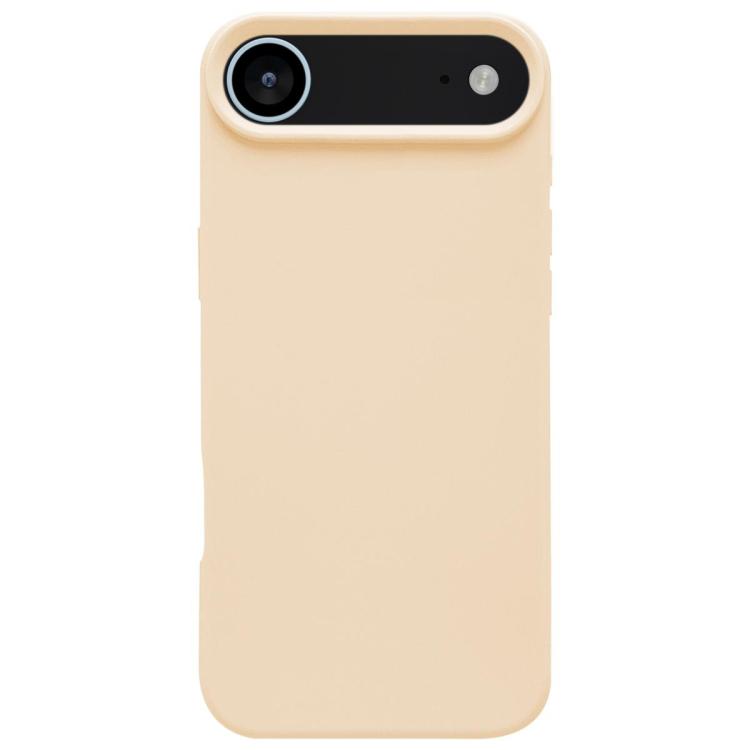 For iPhone Air Dopamine Simple Imitation Liquid Silicone Phone Case(Cream Yellow) - iPhone Air Cases by buy2fix | Online Shopping UK | buy2fix