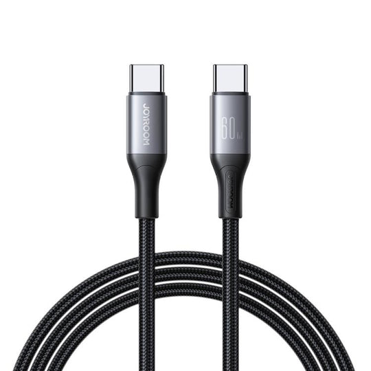 JOYROOM S-A28 Flash Series 480Mbps Fast Charging Data Cable, Type-C to Type-C Cable, Length: 1m(Black)