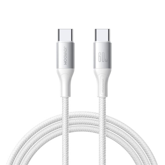 JOYROOM S-A28 Flash Series 480Mbps Fast Charging Data Cable, Type-C to Type-C Cable, Length: 1m(White)