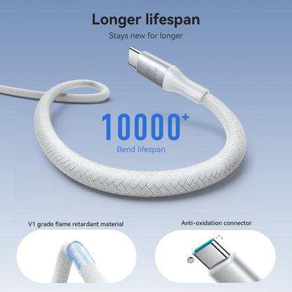 JOYROOM S-A28 Flash Series 480Mbps Fast Charging Data Cable, Type-C to Type-C Cable, Length: 1m(White) - USB-C & Type-C Cable by JOYROOM | Online Shopping UK | buy2fix