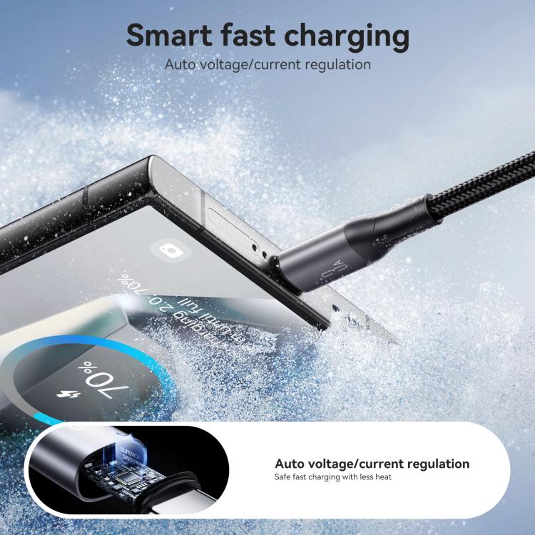 JOYROOM S-A28 Flash Series 480Mbps Fast Charging Data Cable, USB to Type-C Cable, Length: 1m(Black) - USB-C & Type-C Cable by JOYROOM | Online Shopping UK | buy2fix
