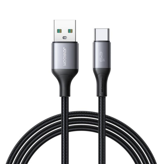 JOYROOM S-A28 Flash Series 60W 480Mbps Fast Charging Data Cable, USB to Type-C Cable, Length: 2m(Black)