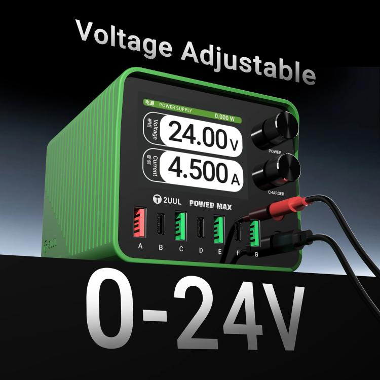 2UUL PC01 POWER MAX 200W Multi-Port Charger Adjustable Voltage Power Supply, Plug:US Plug - Power Supply by 2UUL | Online Shopping UK | buy2fix