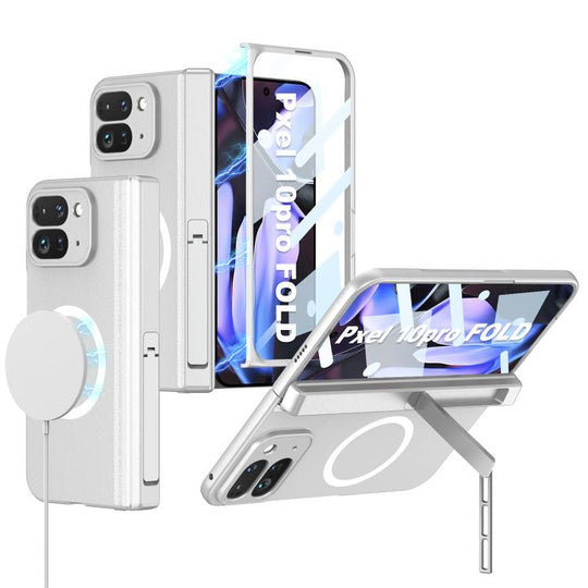 For Google Pixel 10 Pro Fold GKK Integrated MagSafe Magnetic Full Coverage Flip Phone Case(Silver)