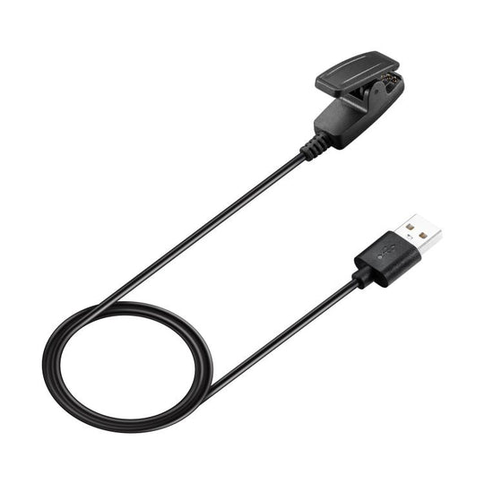 For Garmin Forerunner 645 / 35 / S20 / Lily 2 xDfind USB-A Port Smart Watch Clip Charger with Data Transmission, Length: 1m(Black)