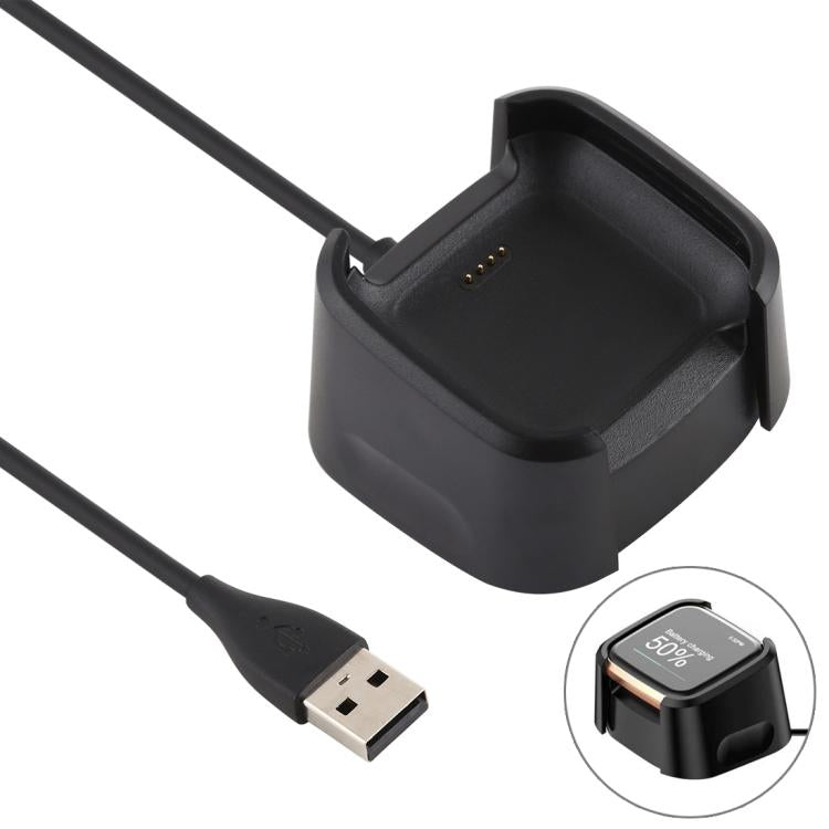 For Fitbit Versa 2 xDfind USB-A Port Watch Charging Dock Base Stand Holder, Length: 1m(Black) - Charger by xDfind | Online Shopping UK | buy2fix