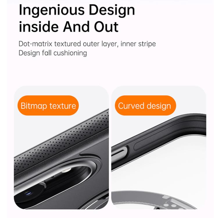 For iPhone 16e Gear 360 Rotation MagSafe Holder Phone Case(Transparent) - iPhone 16e Cases by buy2fix | Online Shopping UK | buy2fix