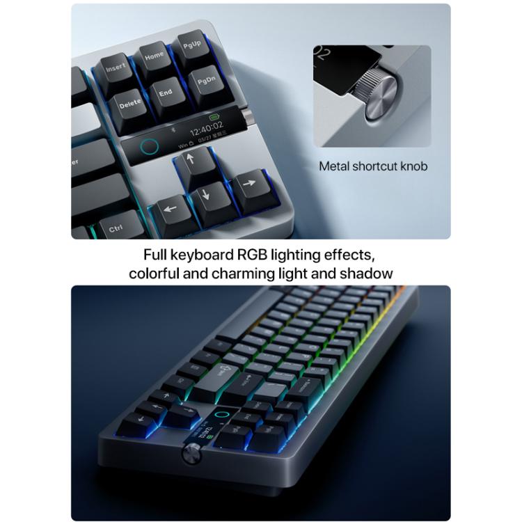 Xiaomi Mechanical Keyboard MK71 Pro Wired / 2.4G / Bluetooth Triple Mode Gaming Keyboard(Moon Rock) - Wireless Keyboard by Xiaomi | Online Shopping UK | buy2fix