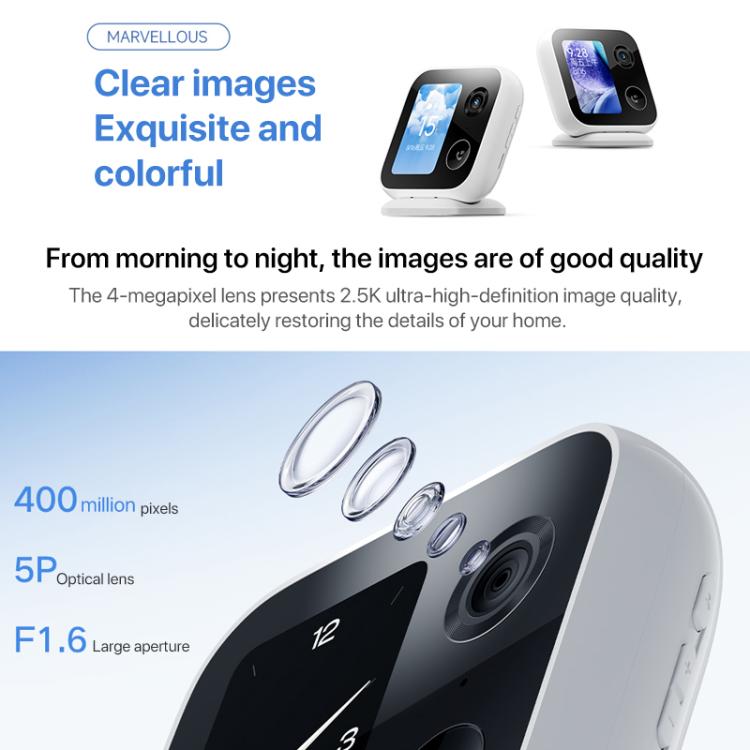 Original Xiaomi Smart Camera Video Call Edition Support One-click Call / AI Intelligent Detection, US Plug(White) - Wireless Camera by Xiaomi | Online Shopping UK | buy2fix