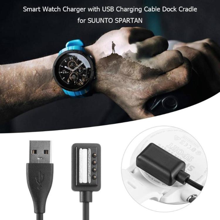 For Suunto Spartan Sport / Sunnto 9 xDfind USB Port Smart Watch Charging Cable, Length: 1m(Black) -  by xDfind | Online Shopping UK | buy2fix