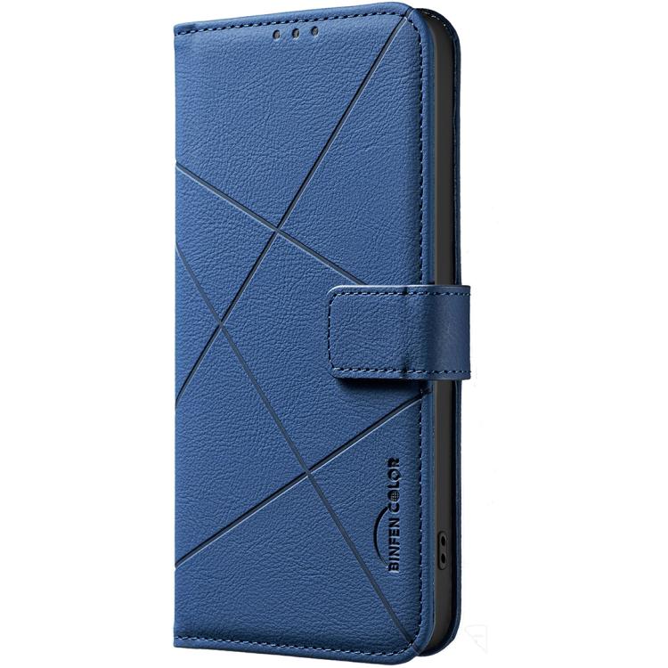 For iPhone Air Geometric Pattern RFID Leather Phone Case(Blue) - iPhone Air Cases by buy2fix | Online Shopping UK | buy2fix