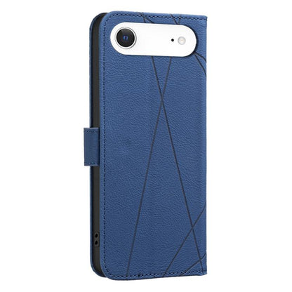 For iPhone Air Geometric Pattern RFID Leather Phone Case(Blue) - iPhone Air Cases by buy2fix | Online Shopping UK | buy2fix