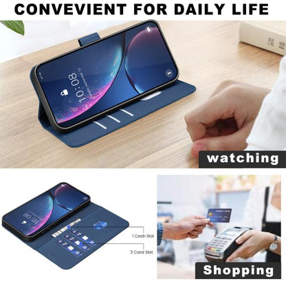 For iPhone Air Geometric Pattern RFID Leather Phone Case(Blue) - iPhone Air Cases by buy2fix | Online Shopping UK | buy2fix