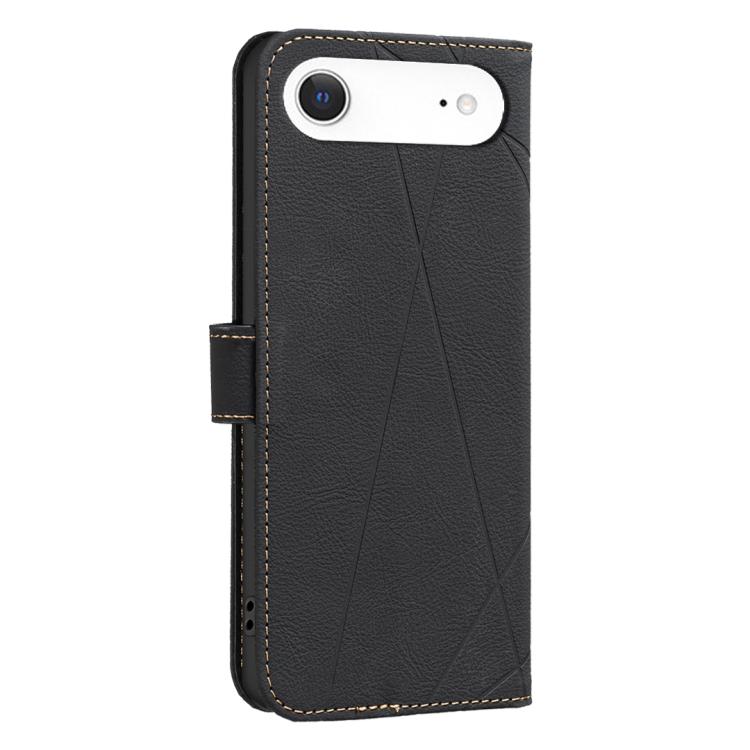 For iPhone Air Geometric Pattern RFID Leather Phone Case(Black) - iPhone Air Cases by buy2fix | Online Shopping UK | buy2fix