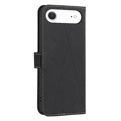 For iPhone Air Geometric Pattern RFID Leather Phone Case(Black) - iPhone Air Cases by buy2fix | Online Shopping UK | buy2fix