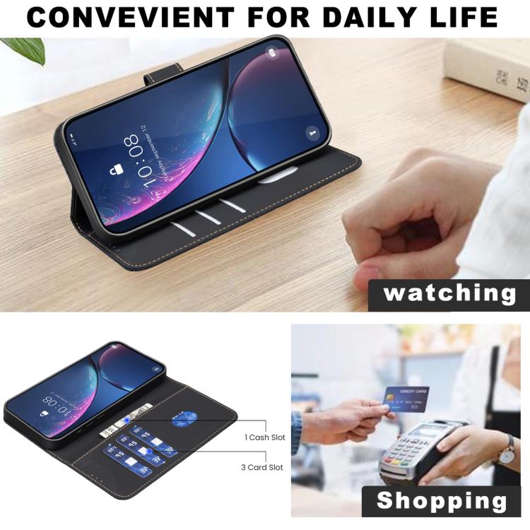 For iPhone Air Geometric Pattern RFID Leather Phone Case(Black) - iPhone Air Cases by buy2fix | Online Shopping UK | buy2fix