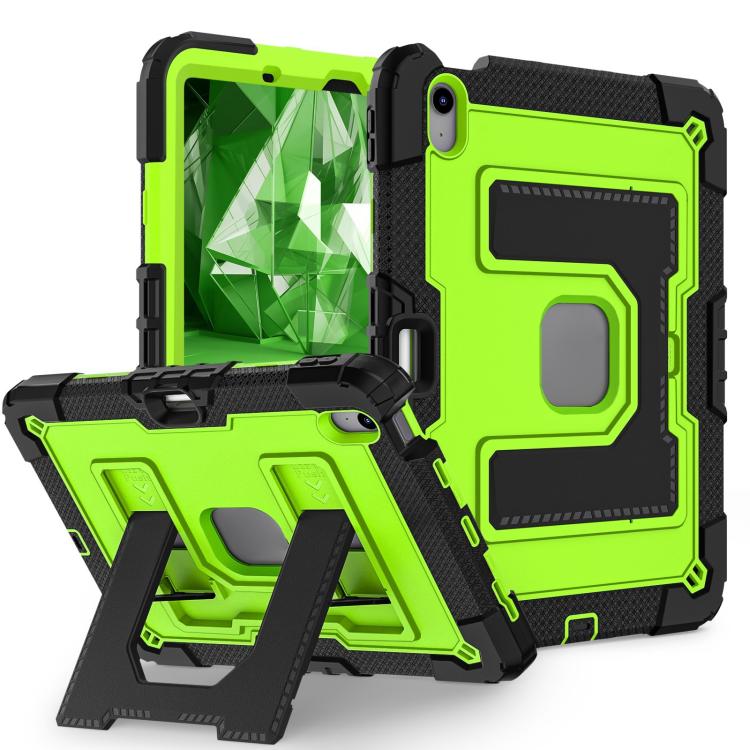 For iPad Air 11 2025 / 2024 Big Holder Silicone Hydric PC Tablet Case with Shoulder Strap(Black Olivine) - iPad Air 11 2025 / 2024 Cases by buy2fix | Online Shopping UK | buy2fix