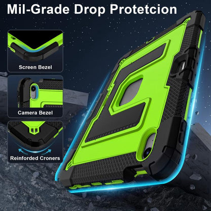 For iPad Air 11 2025 / 2024 Big Holder Silicone Hydric PC Tablet Case with Shoulder Strap(Black Olivine) - iPad Air 11 2025 / 2024 Cases by buy2fix | Online Shopping UK | buy2fix