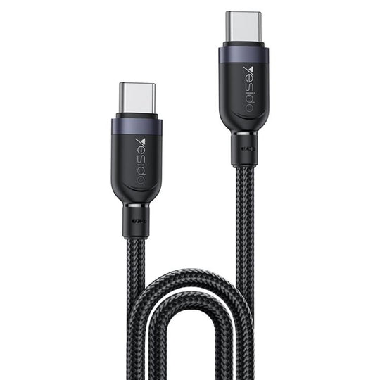 Yesido CA192 60W 3A USB-C / Type-C to Type-C Charging Data Cable, Length:2m(Black)