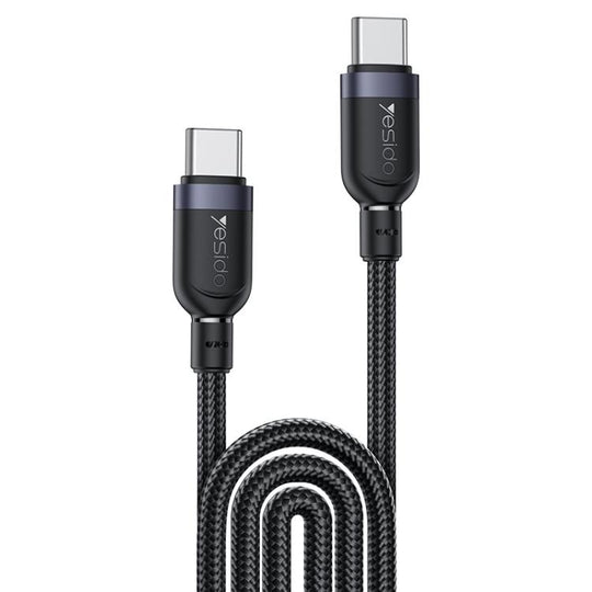 Yesido CA194 60W 3A USB-C / Type-C to Type-C Charging Data Cable, Length:3m(Black)