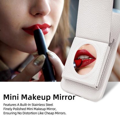 For iPhone 16 Pro Max Litchi Texture Vertical Card Bag Holder Phone Case with Long Lanyard(White) - iPhone 16 Pro Max Cases by buy2fix | Online Shopping UK | buy2fix