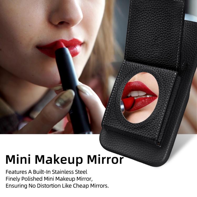 For iPhone 16 Pro Litchi Texture Vertical Card Bag Holder Phone Case with Long Lanyard(Black) - iPhone 16 Pro Cases by buy2fix | Online Shopping UK | buy2fix