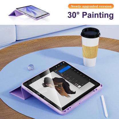 For iPad Air 13 2025 / 2024 / Pro 12.9 Relieve Stress Rotatable Y-Fold Leather Tablet Case(Purple) - iPad Air 13 2025 / 2024 Cases by buy2fix | Online Shopping UK | buy2fix
