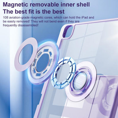 For iPad Air 11 2025 / 2024 Relieve Stress Rotatable Y-Fold Leather Tablet Case(Purple) - iPad Air 11 2025 / 2024 Cases by buy2fix | Online Shopping UK | buy2fix