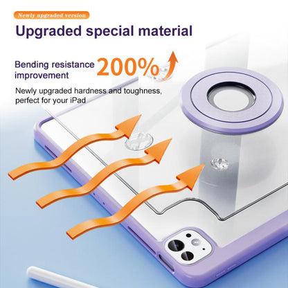 For iPad Air 11 2025 / 2024 Relieve Stress Rotatable Y-Fold Leather Tablet Case(Pink) - iPad Air 11 2025 / 2024 Cases by buy2fix | Online Shopping UK | buy2fix