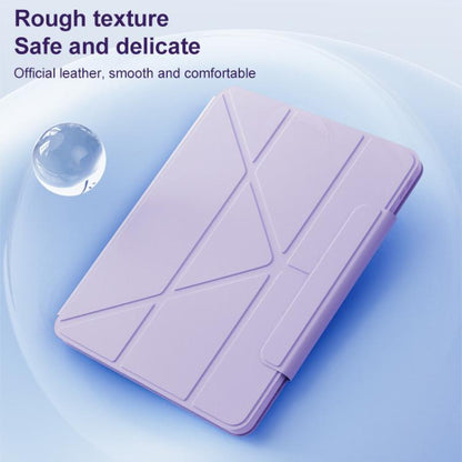 For iPad Pro 11 2024 Relieve Stress Rotatable Y-Fold Leather Tablet Case(Blue) - iPad Pro 11 2024 Cases by buy2fix | Online Shopping UK | buy2fix