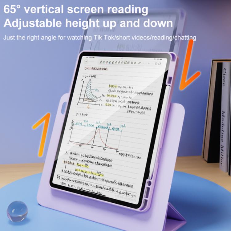 For iPad Air 11 2025 / 2024 Relieve Stress Rotatable Y-Fold Leather Tablet Case(Pink) - iPad Air 11 2025 / 2024 Cases by buy2fix | Online Shopping UK | buy2fix