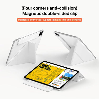 For iPad 2025 / 2022 Four-corner Anti-collision Magnetic Double-sided Clip Tablet Case(White) - iPad 2025 / 2022 Cases by buy2fix | Online Shopping UK | buy2fix