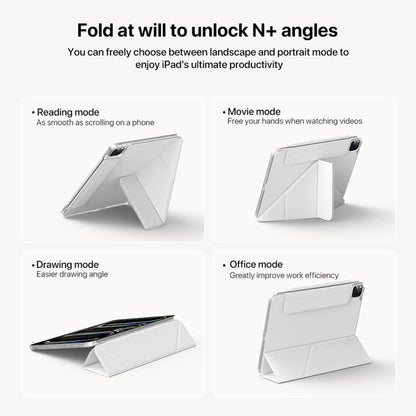 For iPad 2025 / 2022 Four-corner Anti-collision Magnetic Double-sided Clip Tablet Case(Purple) - iPad 2025 / 2022 Cases by buy2fix | Online Shopping UK | buy2fix