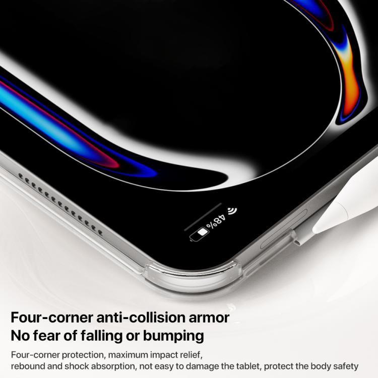 For iPad Air 11 2025 / 2024 Four-corner Anti-collision Magnetic Double-sided Clip Tablet Case(Black) - iPad Air 11 2025 / 2024 Cases by buy2fix | Online Shopping UK | buy2fix