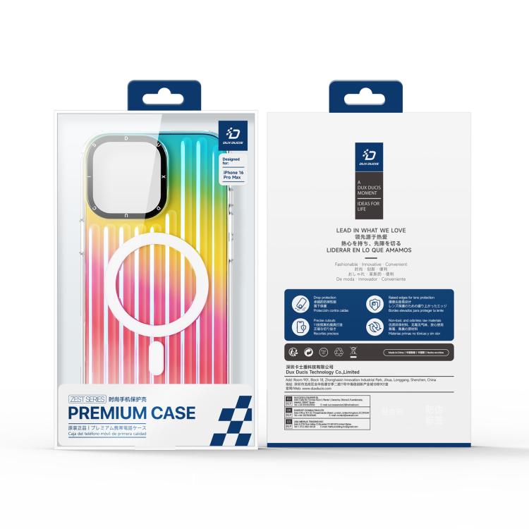 For iPhone 16 Pro Max DUX DUCIS ZEST Series Colorful Gradient MagSafe Magnetic Phone Case(Gradient Rainbow) - iPhone 16 Pro Max Cases by DUX DUCIS | Online Shopping UK | buy2fix