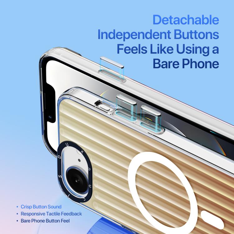 For iPhone 16e DUX DUCIS ZEST Series Colorful Gradient MagSafe Magnetic Phone Case(Gradient Desert Gold) - iPhone 16e Cases by DUX DUCIS | Online Shopping UK | buy2fix