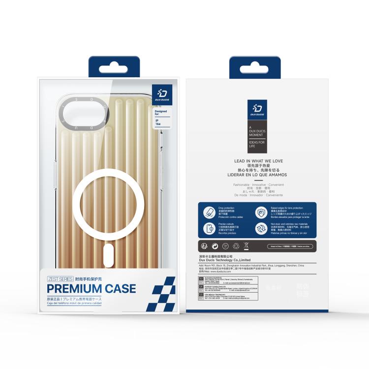For iPhone 16e DUX DUCIS ZEST Series Colorful Gradient MagSafe Magnetic Phone Case(Gradient Desert Gold) - iPhone 16e Cases by DUX DUCIS | Online Shopping UK | buy2fix