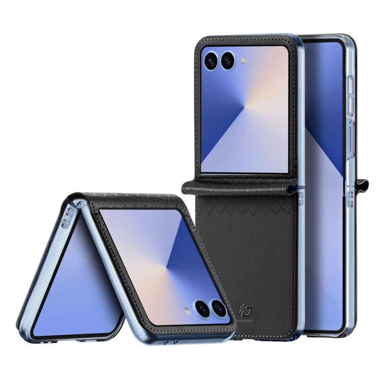 For Samsung Galaxy Z Flip7 5G DUX DUCIS Bril Series PU + TPU Phone Case(Black) - Galaxy Z Flip7 5G Cases by DUX DUCIS | Online Shopping UK | buy2fix