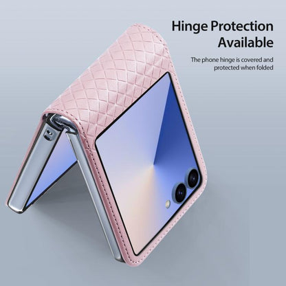 For Samsung Galaxy Z Flip7 5G DUX DUCIS Bril Series PU + TPU Phone Case(Pink) - Galaxy Z Flip7 5G Cases by DUX DUCIS | Online Shopping UK | buy2fix