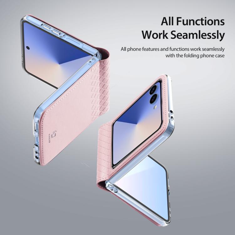 For Samsung Galaxy Z Flip7 5G DUX DUCIS Bril Series PU + TPU Phone Case(Pink) - Galaxy Z Flip7 5G Cases by DUX DUCIS | Online Shopping UK | buy2fix