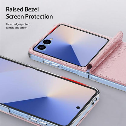 For Samsung Galaxy Z Flip7 5G DUX DUCIS Bril Series PU + TPU Phone Case(Pink) - Galaxy Z Flip7 5G Cases by DUX DUCIS | Online Shopping UK | buy2fix