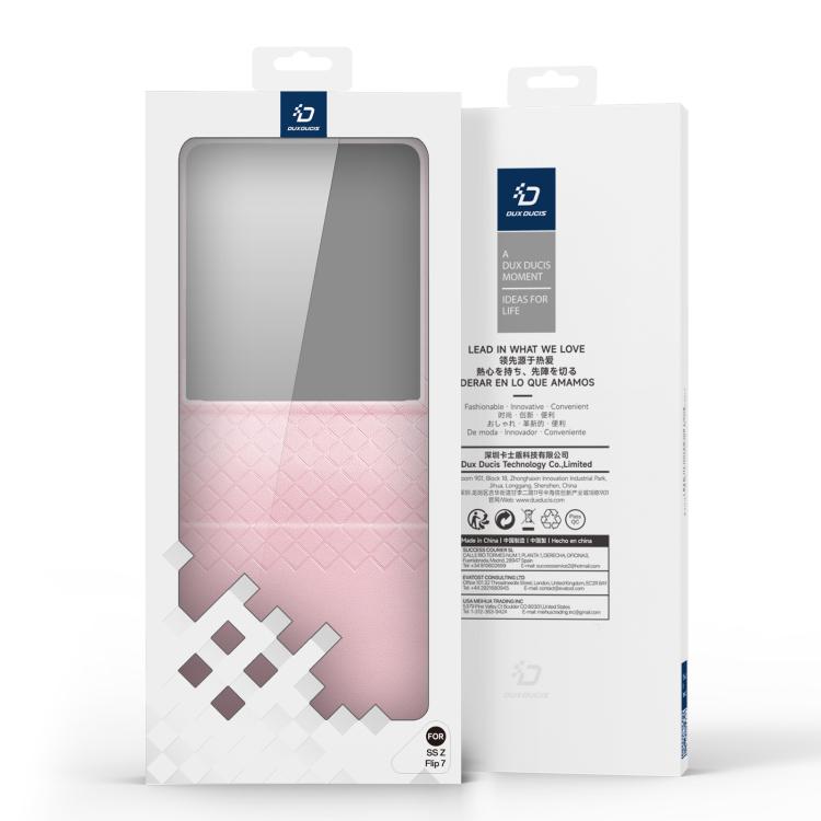 For Samsung Galaxy Z Flip7 5G DUX DUCIS Bril Series PU + TPU Phone Case(Pink) - Galaxy Z Flip7 5G Cases by DUX DUCIS | Online Shopping UK | buy2fix